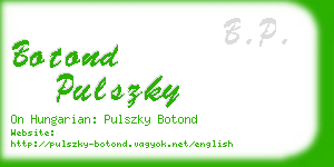 botond pulszky business card